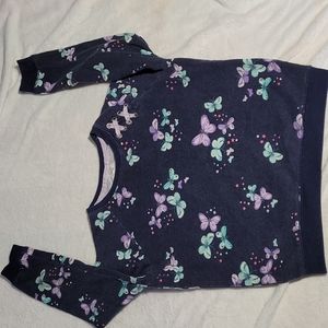 Blue butterfly girls sweater